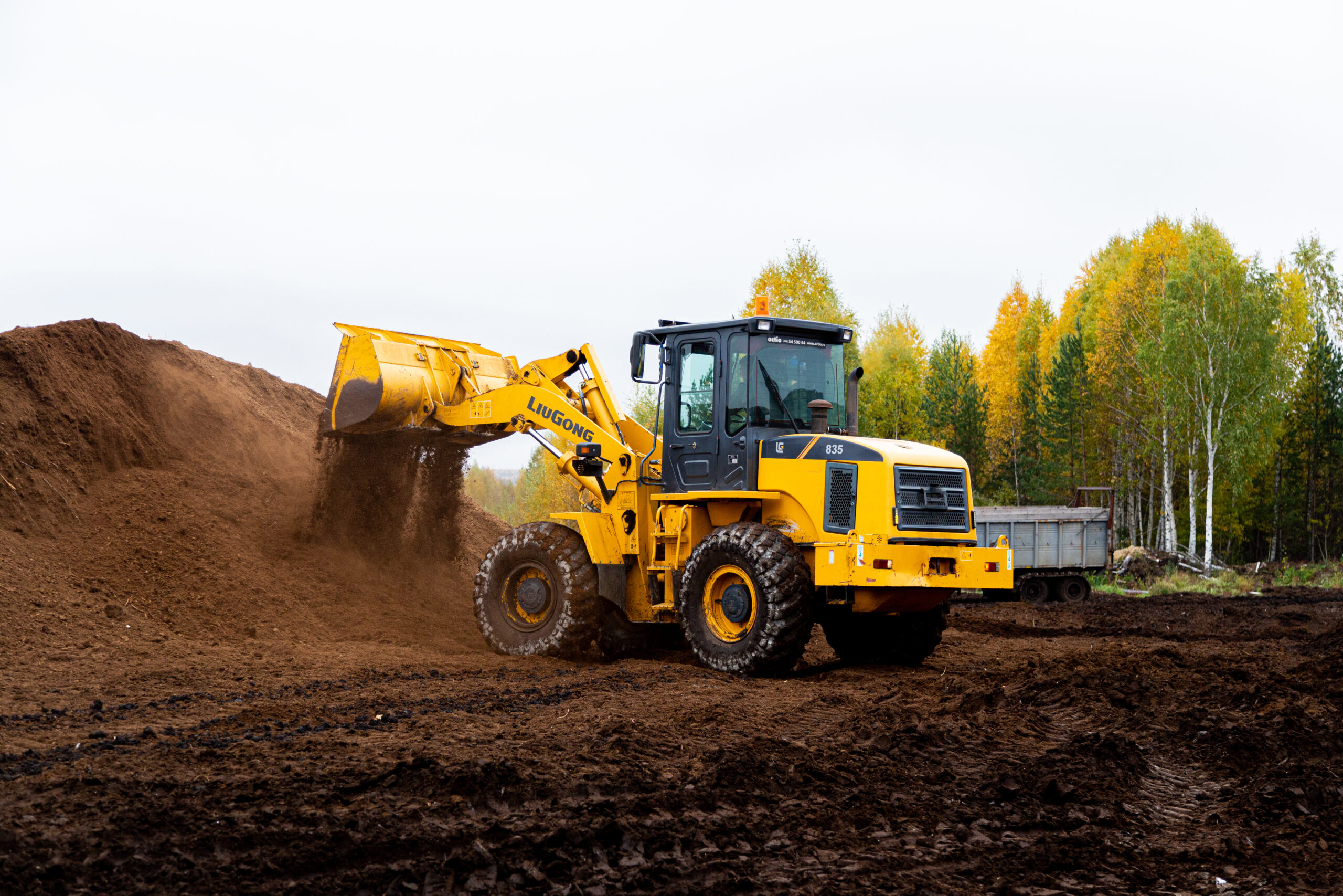 Добыча торфа